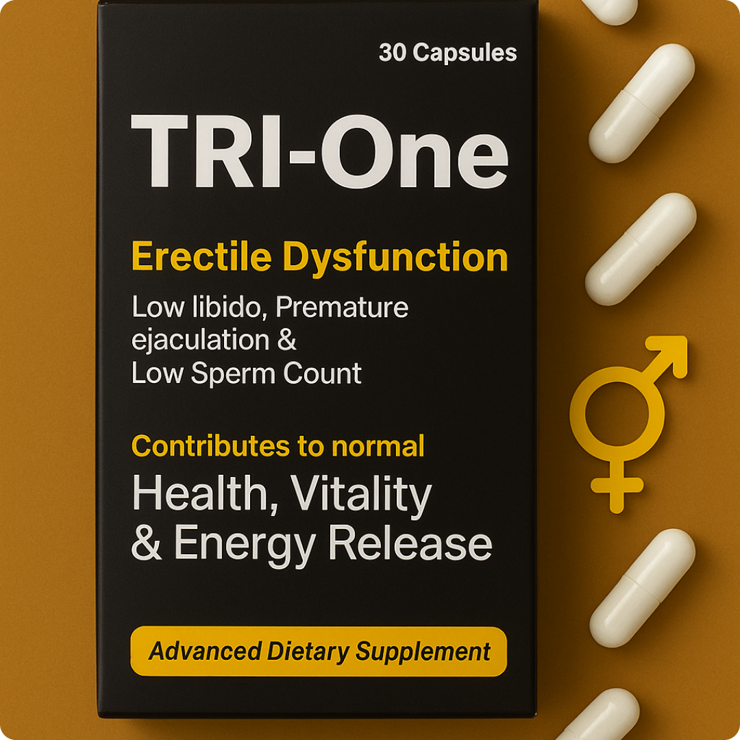 Tri-One Menβs Vitality Supplement | Natural Energy, Strength & Stamina Support