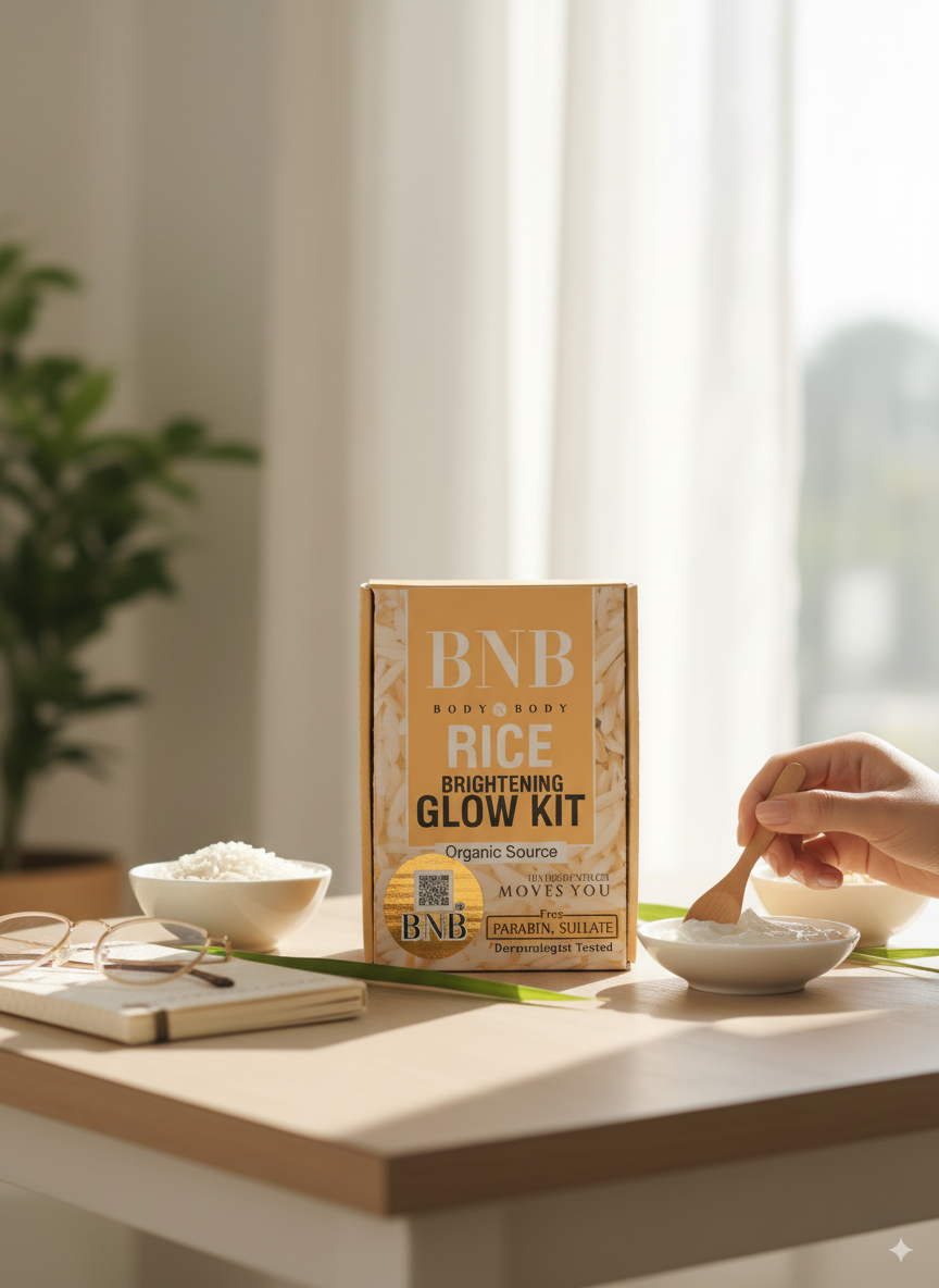 BNB Rice Brightening Glow Kit - Organic & Paraben-Free