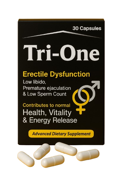 Tri-One Capsules | Men's Sexual Health & Vitality Supplement |  30 Capsules | DRAP Registered | Pakistan