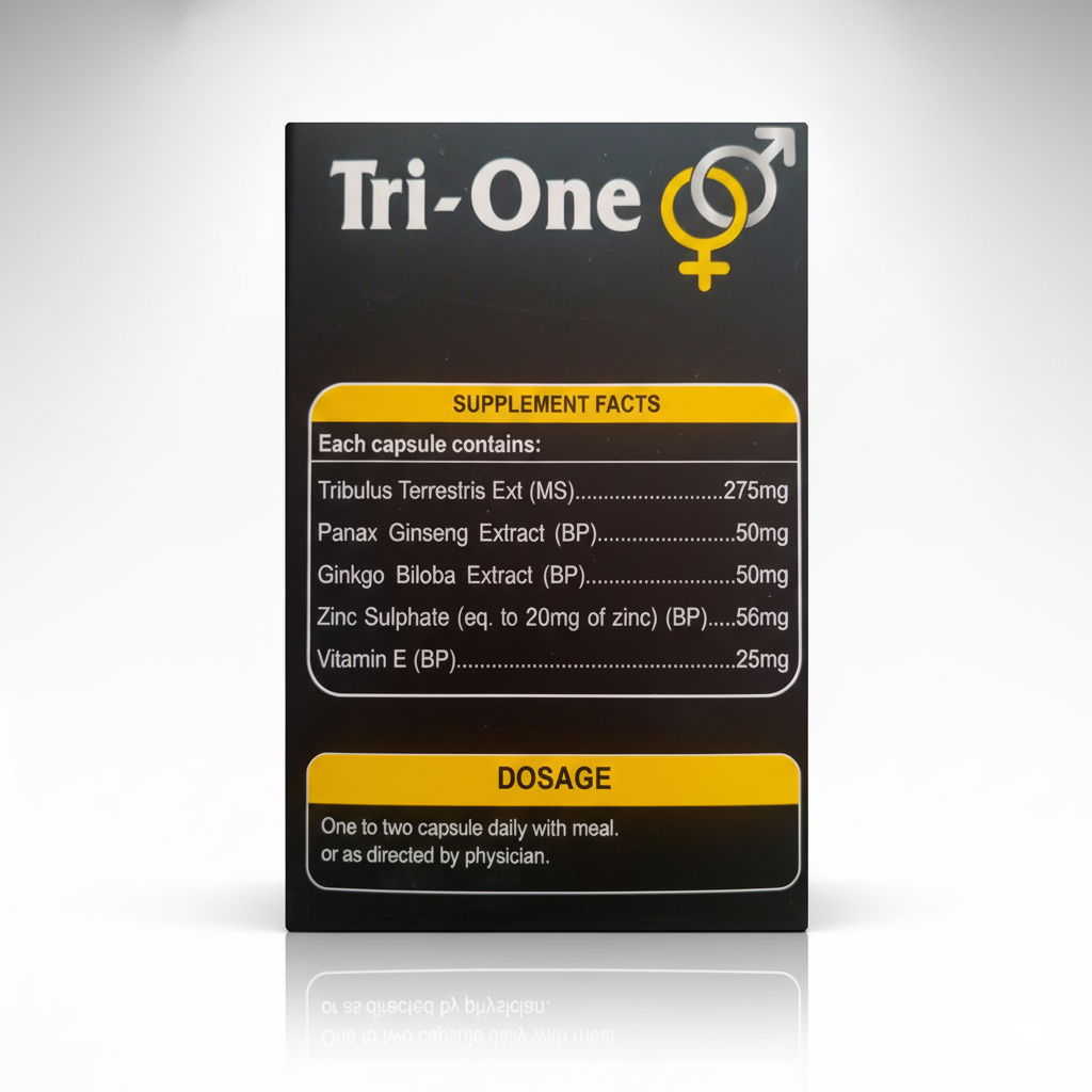 Tri-One Men’s Vitality Supplement | Natural Energy, Strength & Stamina Support