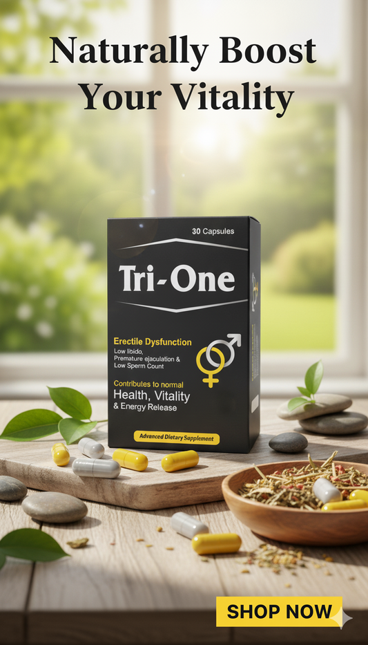 Tri-One Herbal Supplement Capsules – Tribulus, Ginseng, Ginkgo, Zinc & Vitamin E