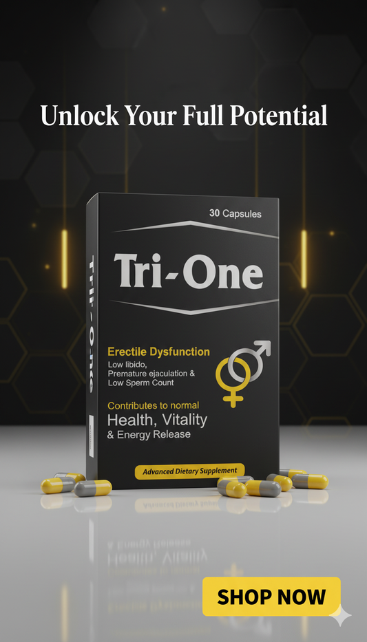 Tri-One Herbal Supplement Capsules – Tribulus, Ginseng, Ginkgo, Zinc & Vitamin E